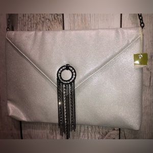 GIANNI BINI Silver CLUTCH PURSE ABSOLUTELY GORGEOUS!